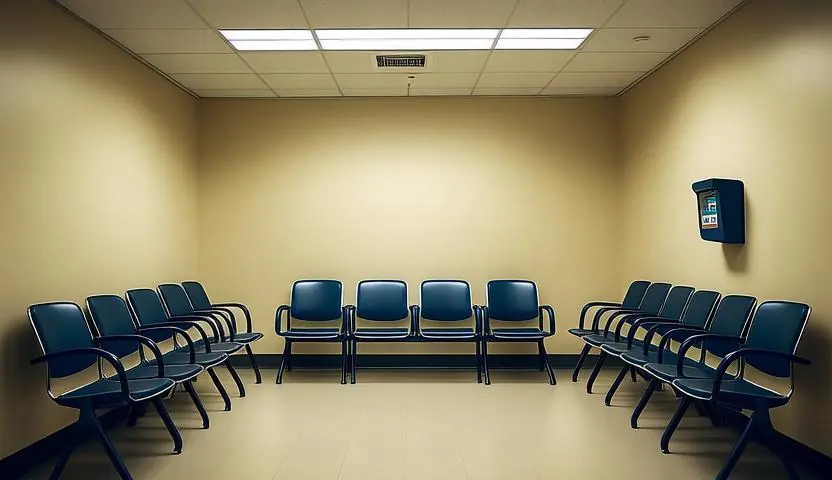 Empty medical office waiting room